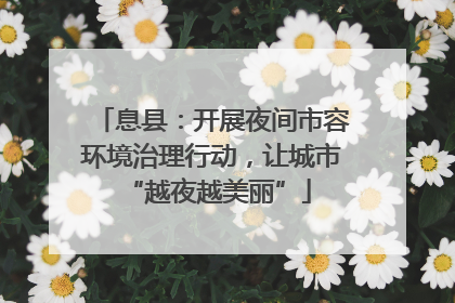 息县：开展夜间市容环境治理行动，让城市 “越夜越美丽”