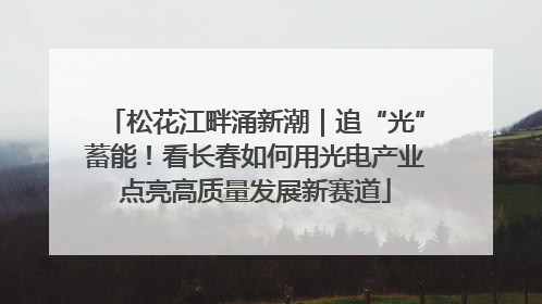 松花江畔涌新潮｜追“光”蓄能！看长春如何用光电产业点亮高质量发展新赛道