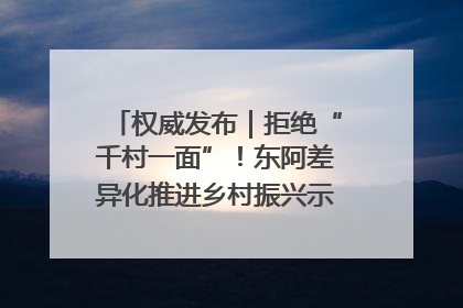 权威发布｜拒绝“千村一面”！东阿差异化推进乡村振兴示范片区建设