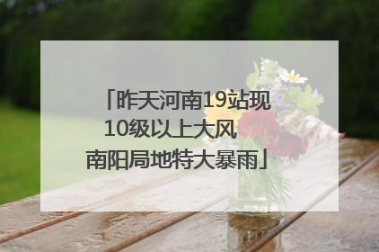 昨天河南19站现10级以上大风  南阳局地特大暴雨