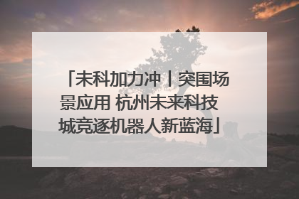 未科加力冲丨突围场景应用 杭州未来科技城竞逐机器人新蓝海