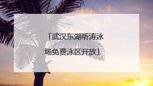 武汉东湖听涛泳场免费泳区开放