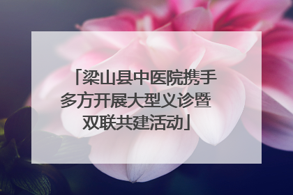 梁山县中医院携手多方开展大型义诊暨双联共建活动