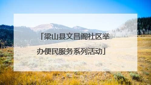 梁山县文昌阁社区举办便民服务系列活动