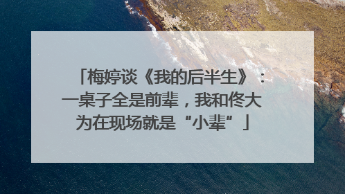 梅婷谈《我的后半生》：一桌子全是前辈，我和佟大为在现场就是“小辈”