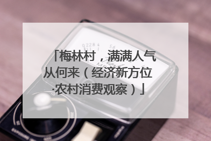 梅林村，满满人气从何来（经济新方位·农村消费观察）