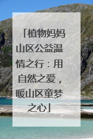 植物妈妈山区公益温情之行：用自然之爱，暖山区童梦之心