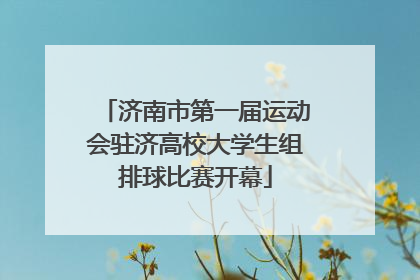 济南市第一届运动会驻济高校大学生组排球比赛开幕