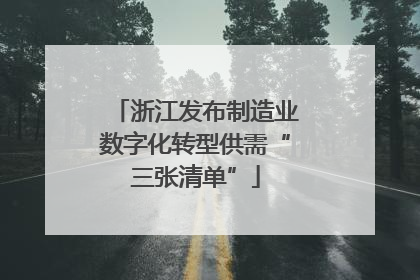 浙江发布制造业数字化转型供需“三张清单”