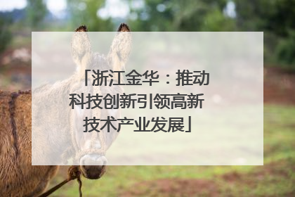 浙江金华：推动科技创新引领高新技术产业发展
