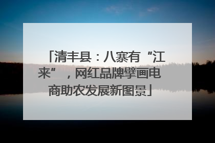 清丰县：八寨有“江来”，网红品牌擘画电商助农发展新图景