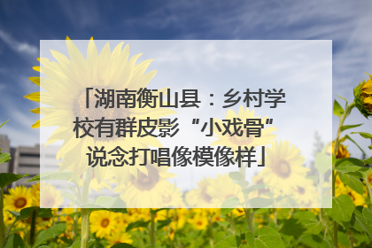 湖南衡山县：乡村学校有群皮影“小戏骨” 说念打唱像模像样