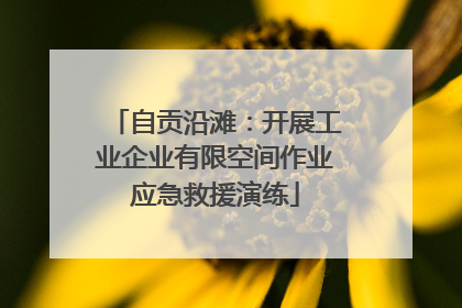 自贡沿滩：开展工业企业有限空间作业应急救援演练