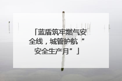 蓝盾筑牢燃气安全线，城管护航“安全生产月”
