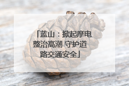 蓝山：掀起摩电整治高潮 守护道路交通安全
