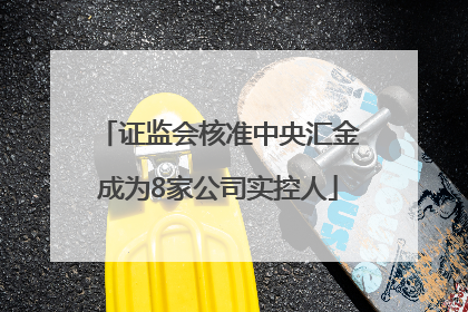 证监会核准中央汇金成为8家公司实控人