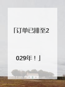 订单已排至2029年！