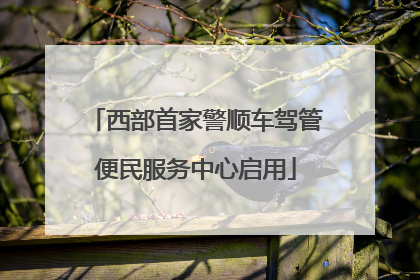 西部首家警顺车驾管便民服务中心启用