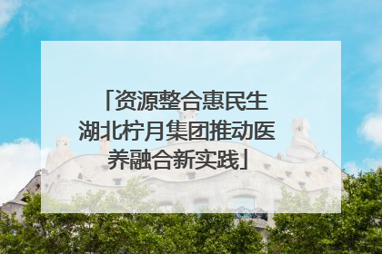 资源整合惠民生 湖北柠月集团推动医养融合新实践