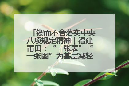 锲而不舍落实中央八项规定精神丨福建莆田：“一张表”“一张图”为基层减轻“数字负担”