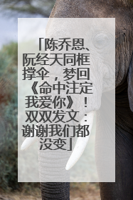 陈乔恩、阮经天同框撑伞，梦回《命中注定我爱你》！双双发文：谢谢我们都没变