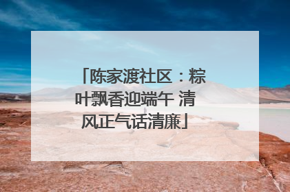 陈家渡社区：粽叶飘香迎端午 清风正气话清廉