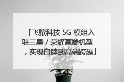 飞骧科技 5G 模组入驻三星 / 荣耀高端机型，实现白牌到高端跨越