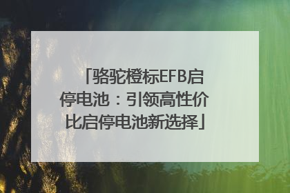 骆驼橙标EFB启停电池：引领高性价比启停电池新选择