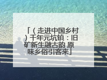 （走进中国乡村）千年元坑镇：旧矿新生融古韵 原味乡俗引客来