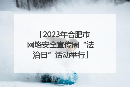 2023年合肥市网络安全宣传周“法治日”活动举行