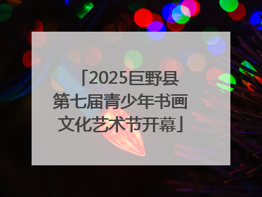 2025巨野县第七届青少年书画文化艺术节开幕