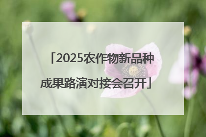 2025农作物新品种成果路演对接会召开