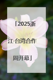 2025浙江·台湾合作周开幕