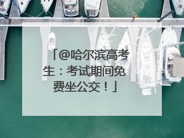 @哈尔滨高考生：考试期间免费坐公交！